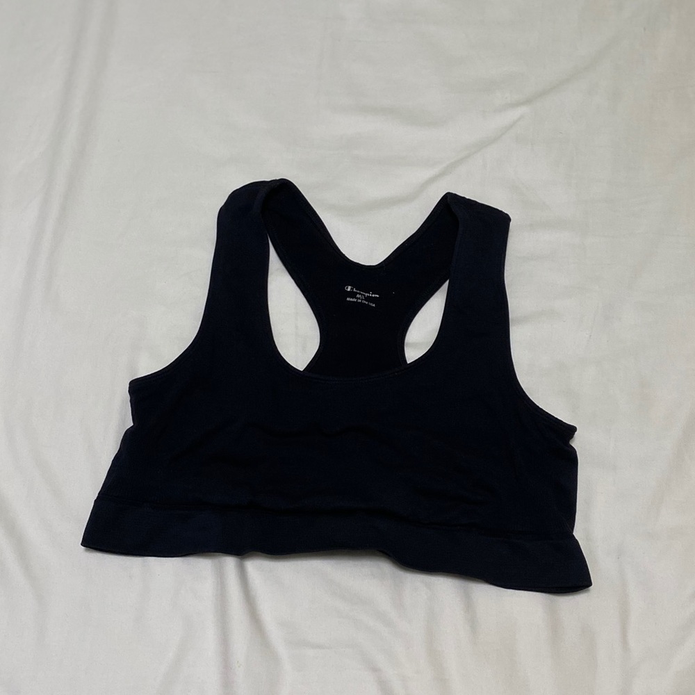 Black Champion Racerback Sports Bra